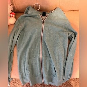 Teal zip up hoodie